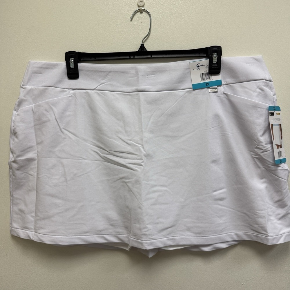 Greg Norman Skort Womens 2X White Golf Skirt Stretch Performance NWT - Picture 3 of 14